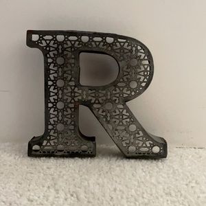 Metal wall hanging letter “R”